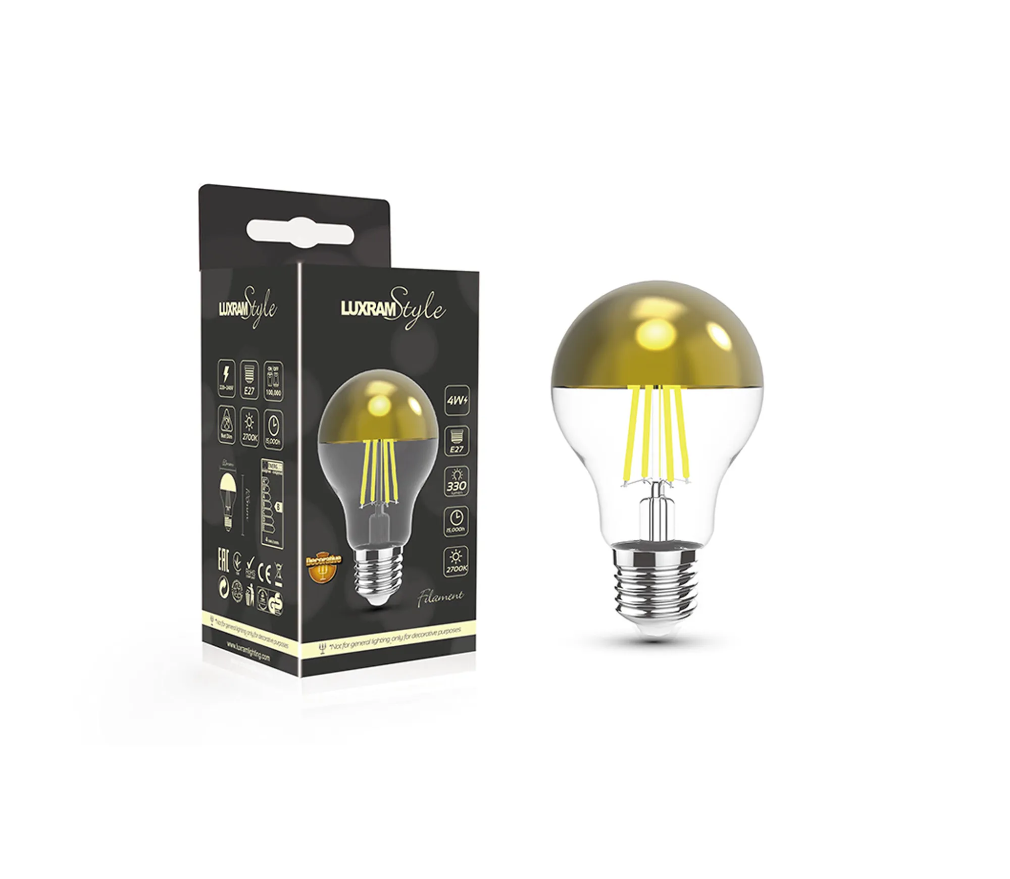 Classic Deco LED Lamps Luxram GLS